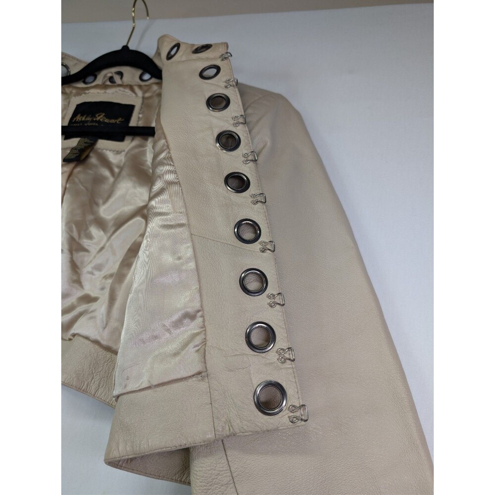 Ashley Stewart Cream Leather Jacket Women's Plus Size 1X - Picture 13 of 16